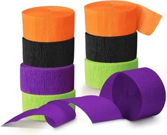 Wedding Party Supplies 8 Rolls Rose Gold Crepe Paper Streamers Tassels Streamer