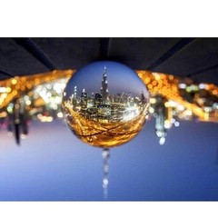 VEKDONE Men Tops Optical Glass Reflective Spheres, K9 Crystal Sphere, Clear