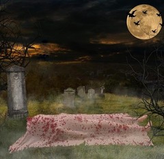 Halloween Victim Crime Scene Grave Outdoor Dead Scary Props Decor Blood Feet