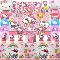 Hello Kitty & Friends Party Decor Sanrio Birthday Supplies Balloons Cake Toppers