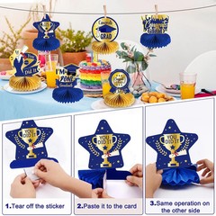 Blue and Gold Graduation Decorations 2026, Class of 2026 Graduation Party Dec…