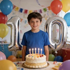 10 Pcs Silver Number 0-9 Balloons 16 Inch Number Mylar Foil Balloons Custom D…