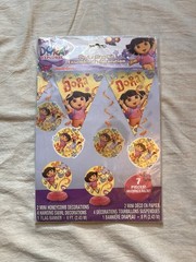 NIP Vintage 2012 Dora The Explorer Decoration Birthday Party Kit Boots 7 Pieces