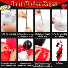 2 Sets Casino Theme Party Decoration Adjustable Poker Themed Balloon Column S…