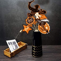 24 PCS Orange Black Graduation Table Sticks Class of 2026 Centerpiece