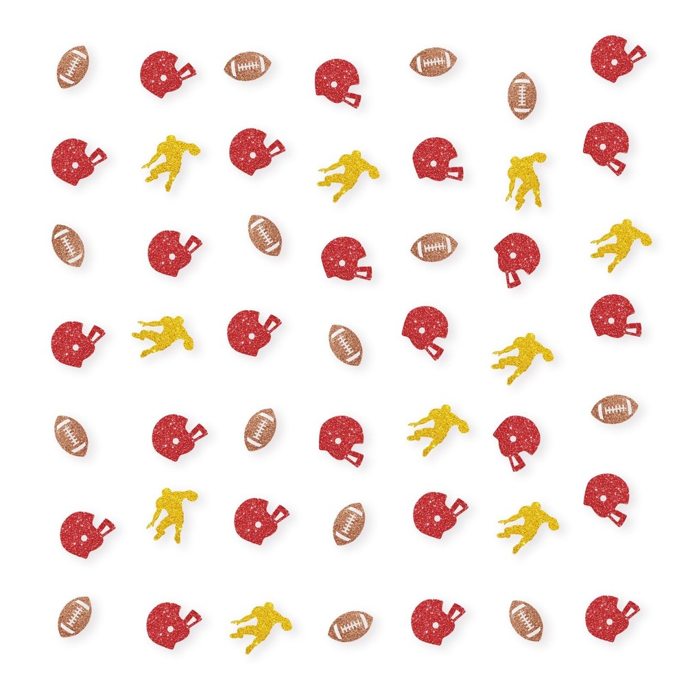 100-Count Football Player Table Confetti for Sport Theme Birthday Rugby