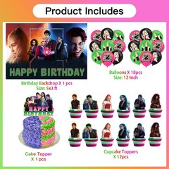 ZOMBIES 4 Party Supplies Set Banner Cake Toppers Balloons Birthday Decor