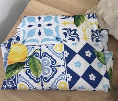 VitalCozy Arch Backdrop Cover Mediterranean Lemon Tile Stand Background