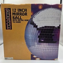 Mirror Disco Ball 12 Inch Silver Party Disco Ball with Hanging Ring Luma Series