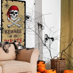 Pirate Door Banner Party Backdrop Halloween Birthday Decoration Photo Booth Prop