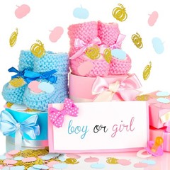 Fall Gender Reveal Decorations 500 PCS Pumpkin Confetti Baby Shower