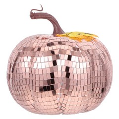 Disco Halloween Decor: Disco Pumpkin Adornment With Mirror Finish – Party