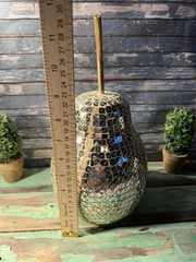 Mosaic Disco Ball Pear Decor – Silver Pear Shaped Centerpiece