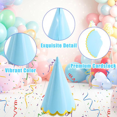 24 PCS Pastel Party Hats for Adults, Pastel Party Decorations, Party Headwear fo