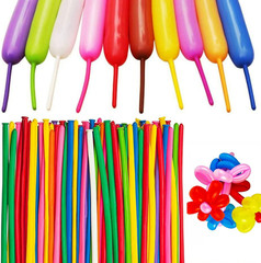 100Pcs 260 Multi Long Balloons for Animal Modeling, Premium Quality Latex