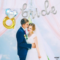 , Huge Diamond Ring Balloons – 29 Inch | Wedding Ring Balloon for Bridal Shower