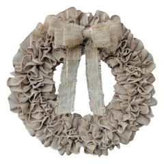Rustic Burlap Wreath for Home Entryway Decor All Season Indoor Outdoor