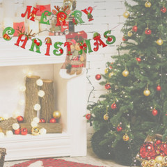 Christmas Banner Hanging Decoration Merry Christmas Letter Banner