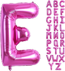 40 Inch Large Rose Red Letter E Balloons – Giant Hot Pink Alphabet Letter Balloo