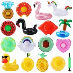 Inflatable Drink Holder 16 Pack,Pool Drink Holder Floats for Parties,Floating…