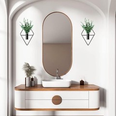 4 Pcs Plant Wall Decor Diamond Shape Hanging Planters with Artificial Plants…