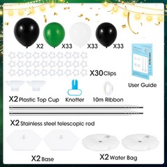 Balloon Column Stand with 101 Balloons, Balloon Column Kit Set of 2, Metal Ba…