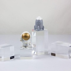 Clear Polished Acrylic Cube Cylinder Round Photo Props, Transparent Solid Acr…