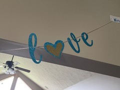 Baby Boy SPRINKLE Shower Backdrop, letter banner & table cloth decorations
