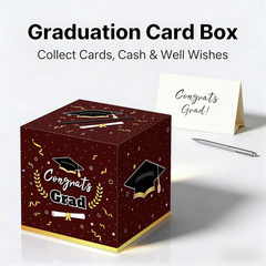 Graduation Decorations 2026 Maroon Graduation Card Box Graduation Party Decorati