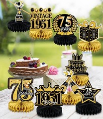 9 Pcs 75Th Birthday Decoration 75 Birthday Party Decorations for Men Women 75 Ye