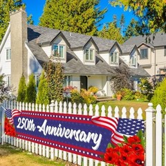 America 250th Anniversary Banner for Fence 4th of July Fourth of July Patriotic