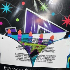 40th Birthday Decorating Kit 10 Pieces Purple & Teal Party Supply