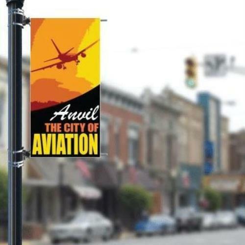 Main Street 30″x60″ Pole Banner Aviation Theme FREE SHIPPING