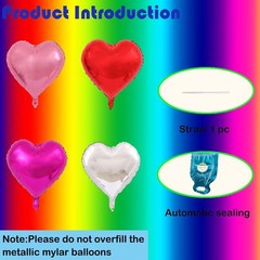 50 Pcs Heart Balloon 20 Pcs 10 inch 30 Pcs 5 inch Mini Balloon for Wedding Br…