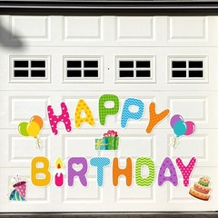 Happy Birthday Garage Decoration Magnet Stickers Magnet Decals Refrigerator 19pc