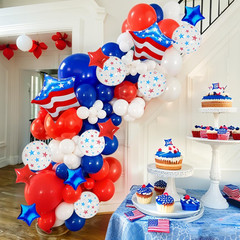 Red White and Blue Balloon Garland Arch Kit – 138 Pcs 4Th of July Balloons Arch