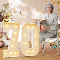3FT Light-Up Foam Number 70: Stunning 70th Birthday Decorations for Adults
