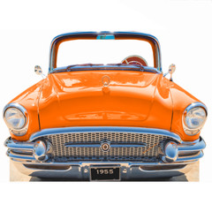 SS11046 Classic Orange Car Coupe 1955 Stand in Cardboard Cutout Standee Standup