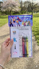Kpop Happy Birthday Coloring Activity Kpop Packet Party Favors
