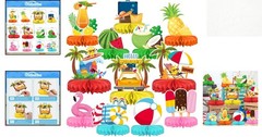 Versatile Beach Themed Party Set: Fun Honeycomb Centerpieces for All Occasions