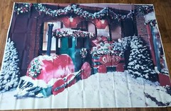Vintage Christmas Train Winter Background 7ft X 5ft Christmas Party Backdrop NEW