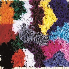 300 PCS Black Tissue Parade Float Pomps, 5-1/2in Square Sheets, Decoration Set