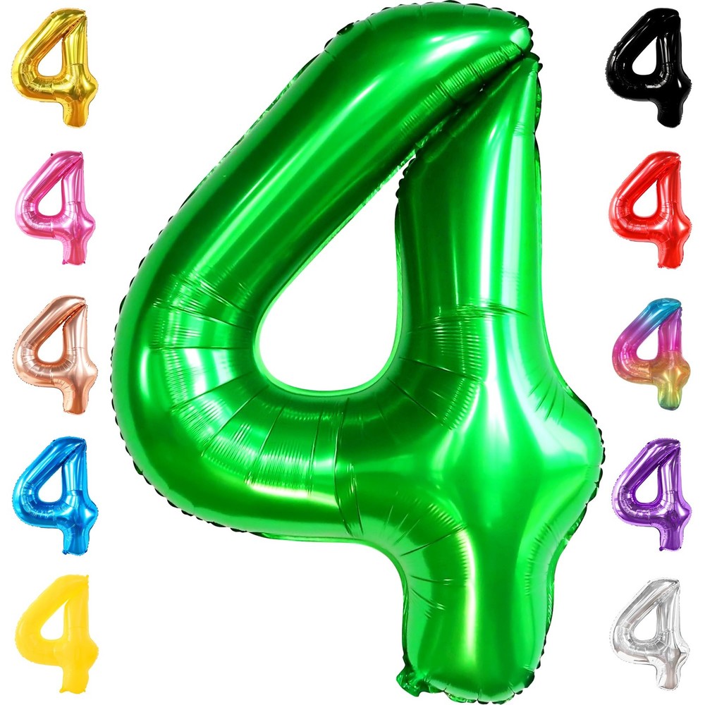 KatchOn, Dark Green Number 4 Balloons 40 Inch | 4 balloon Green for Birthday…
