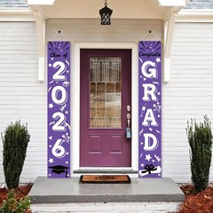 Graduation Porch Banner Class Sign Congrats Grad Hanging Flags High School Co…