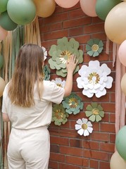 Paper Flower for Birthday Wedding Party Backdrop Nursery Wall Home Decor (10 …