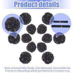 12Pcs Tissue Paper Pompoms 10in+12in Paper Pom Poms Flowers Fluffy Paper Flow…