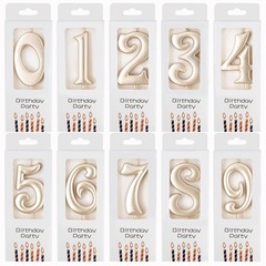 PHD CAKE 10-Count 0-9 Champagne Gold Number 3.74 inches tall,