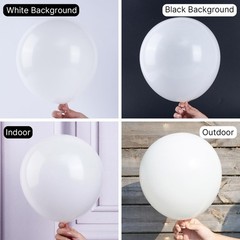 White Balloons 100 pcs 10 Inch Matte White Latex Helium Balloons for Wedding …