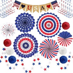 DECEED 4th of July Decorations Patriotic Decor Love USA Banner
