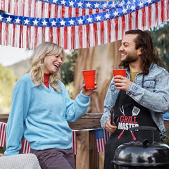 4Th of July Decorations – 2 Pack Red White and Blue Streamer for 250Th Anniversa